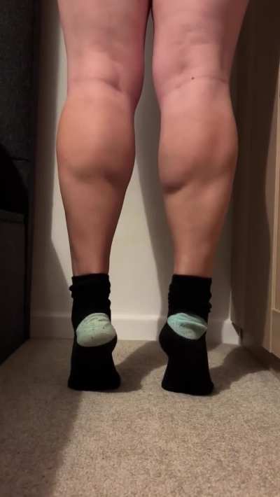 Calf closeups (who wants to touch my muscles?)