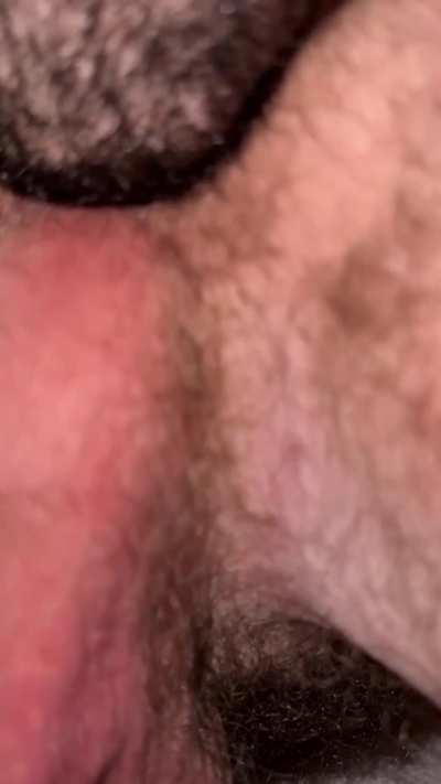 Putting my beard in a nice, hairy, hole 