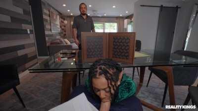 Sneaky? That’s a glass table, my dudes.