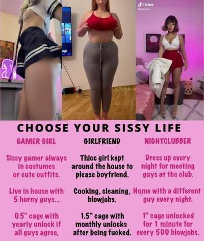Choose your sissy life