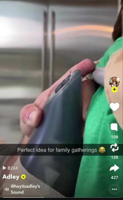 Angle grinder to the shoulder, drill to the spine, kid looks uncomfortable. No words..