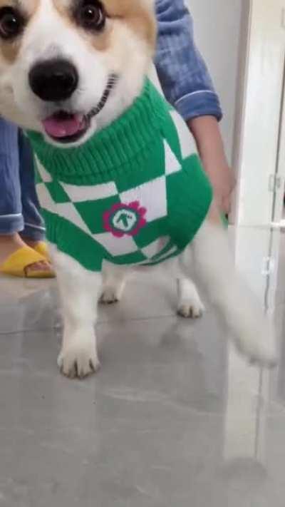 Happy face when buying a new shirt