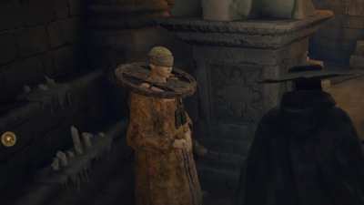 In Elden Ring, NPCs headtracks your character in close proximity, except Hyetta, who is blind (and also Irina, another blind NPC)