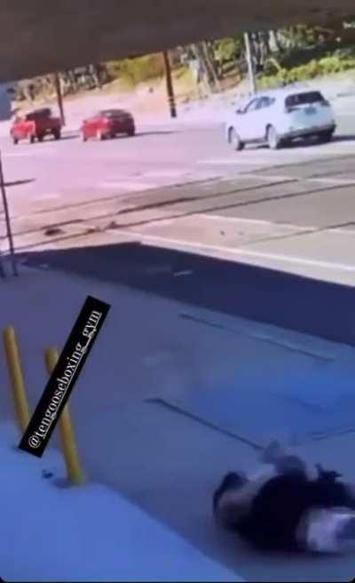 Different Angle - Moto Crash From Yesterday in LA