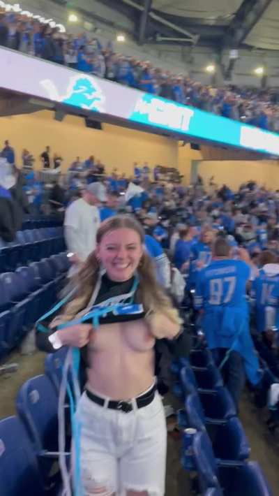 Flashing at the football game ;)