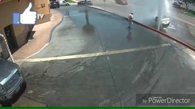 Just exiting the carpark