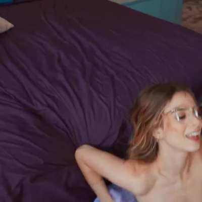 Molly little fucked while wearing glasses