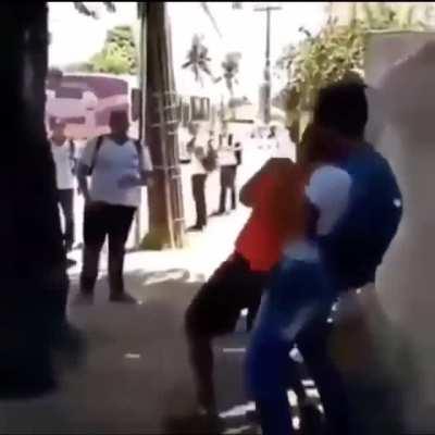 simp gets choked out after sucker-punching