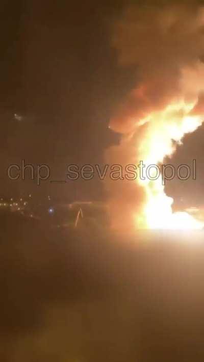 Additional footage of tonight's strike on the Sevastopol port area.