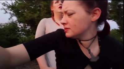 BBW Creampies Her Girl At Public Park