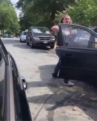 Neo-nazi racist junkie woman from Baltimore throws temper tantrum