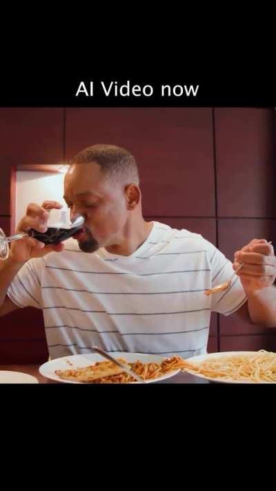 Will can't keep that spaghetti out of his damn mouth!