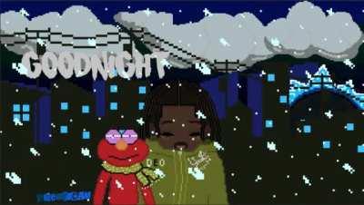 BRUCE IN A SNOWSTORM! I made it for an end stream screen for winter if he wants to use it