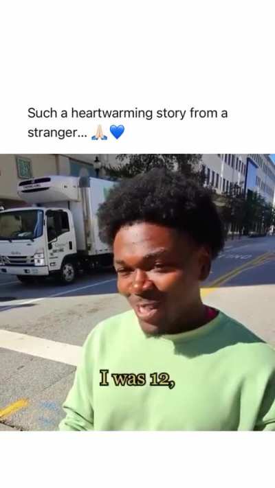 Such a heartwarming story from a stranger...