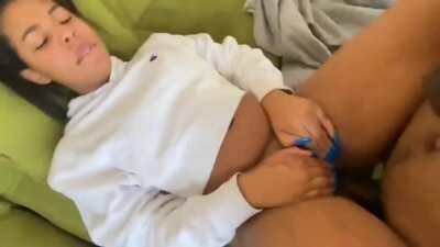 Brown bitch taking dick