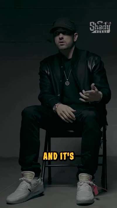 Eminem gets flustered talking about Trump