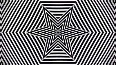 Focus on the centre for around 10-20 of seconds and your vision will become distorted for a few moments