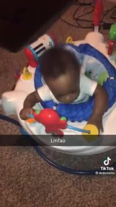 Lil ahh baby wit the off white forces on