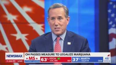 “Pure democracies are not the way to run a country,” says former presidential hopeful Rick Santorum, after a terrible night for the Republicans in a series of competitive state legislature and Governor votes