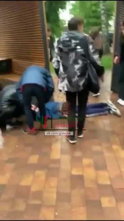 Teen is hospitalized after getting slammed on the ground.