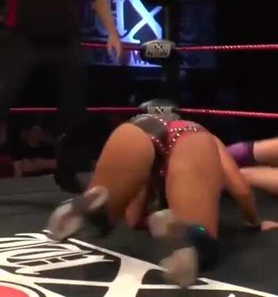 Toni Storm's booty cheeks clap while she's getting beat up
