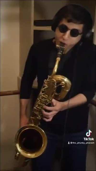 Playing “Vicarious” on Baritone Saxophone