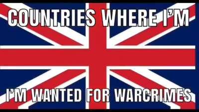 countries where I am wanted for warcrimes