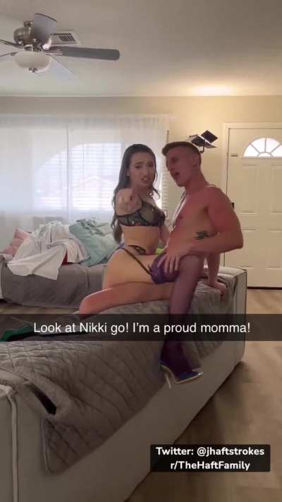 Nikki made sure her mom was watching and filming
