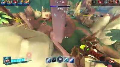 Don't talk about being a Khan player unless you can grab someone out of the sky like this dude can