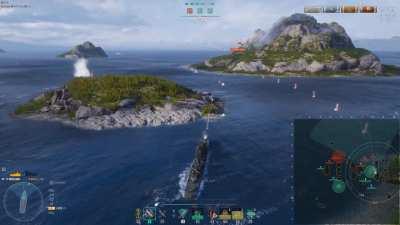 Forward firing depth charges being useful for once