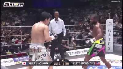 Floyd Mayweather vs. Mikuru Asakura exhibition match. Full highlights