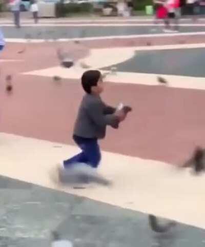 Behold the pigeon thrower