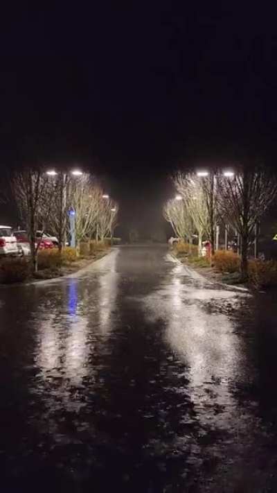 Heavy rain at the end of nightshift