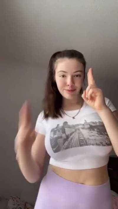 I like the distortion of that image on her shirt lol