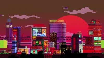 City Landscape under sunset