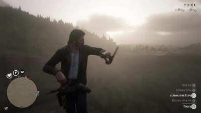 You call that a gun trick? I'll SHOW you gun tricks.