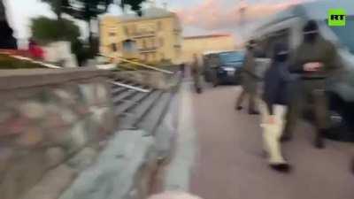 Little old man not taking any shit from secret police in Belarus.