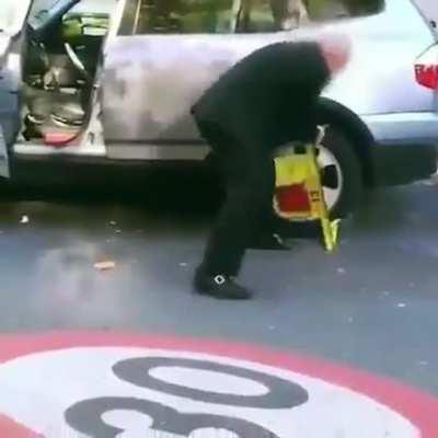 He forgot maybe police also took its plate