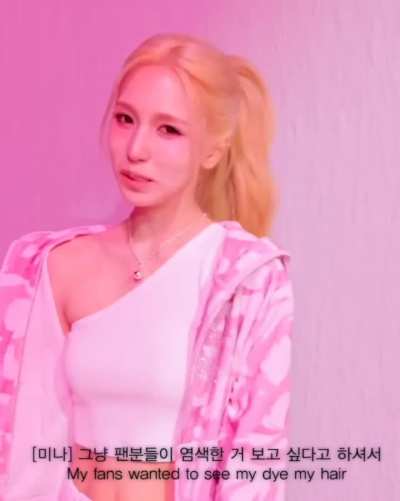 Mina prefers black hair