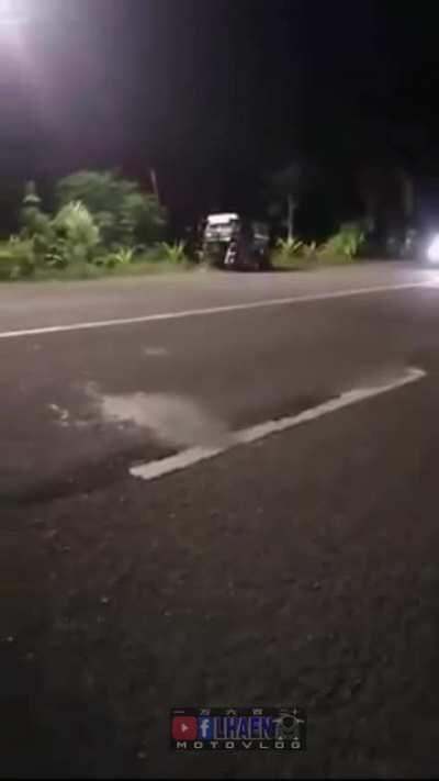 That's what happens when you have illegal street racing.