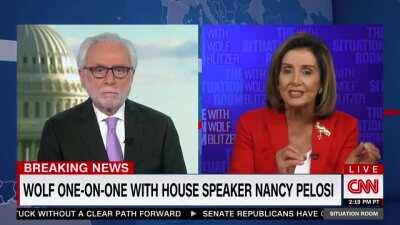 Pelosi Explaining That She'd Rather People Suffer Than Get A Cheque With Trumps Name On It.