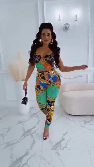 Sexy walk, tight pants, big ass, heels