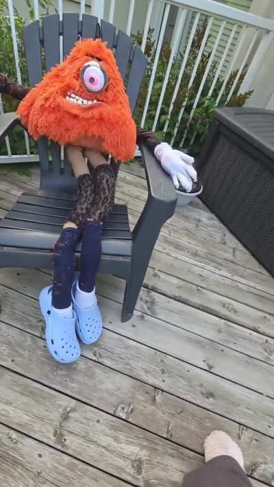 Orange triangle animatronic puppet I'm working on