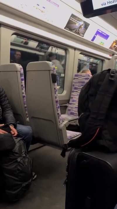 On the train to Heathrow, a man was punched at Paddington Station because he wouldn’t quickly move his belongings off the seat.