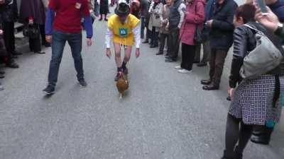 The Chicken Race of Piverone
