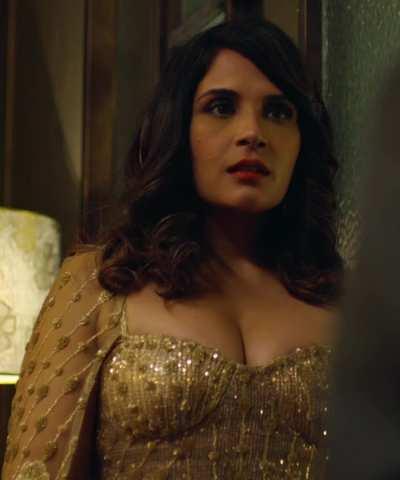 [Sexy] [Indian] Busty milf Richa Chadda cleavage bursting out in sultry dress [Gif]
