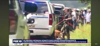 Alabama woman gets kidnapped on the side of the freeway, causing a Nationwide Manhunt; turns out she faked it her own kidnapping for attention