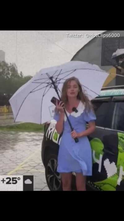 A windy moment on air