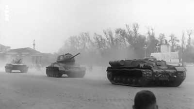 Some tanks, Budapest, around November 4, 1956