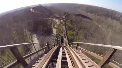 Michael Gira rides a rollercoaster